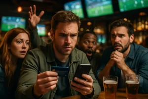 Ohio Credit Card Ban analysis with sportsbook payment cards and account charts on a desk