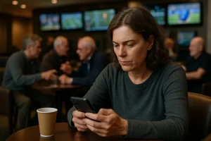 Ohio Responsible Gambling checklist beside a phone with sportsbook account settings