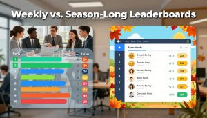 weekly vs. season leaderboards