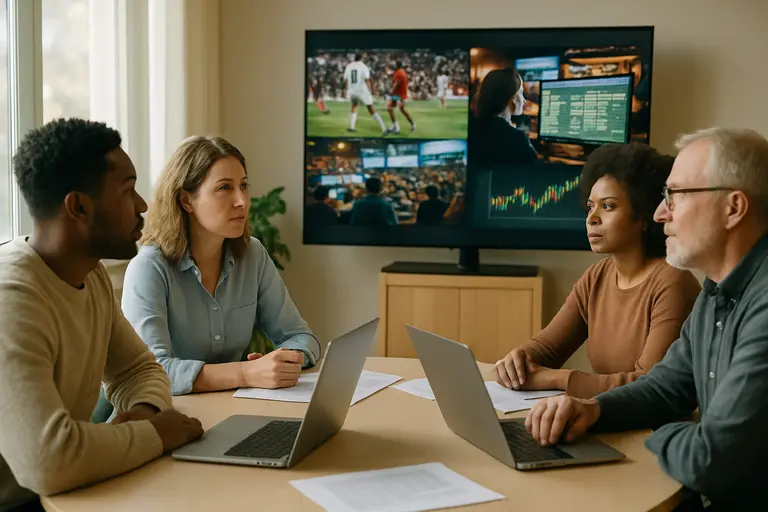 Person checking responsible gaming settings across several sportsbook accounts