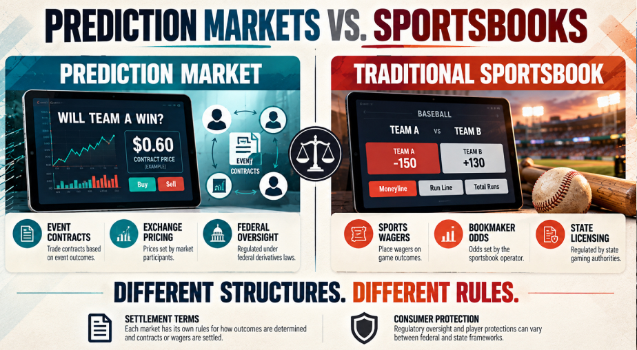 Prediction Markets Versus Traditional Sportsbooks