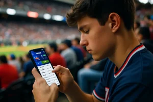 Fanatics Unified App shown on a phone beside responsible betting notes